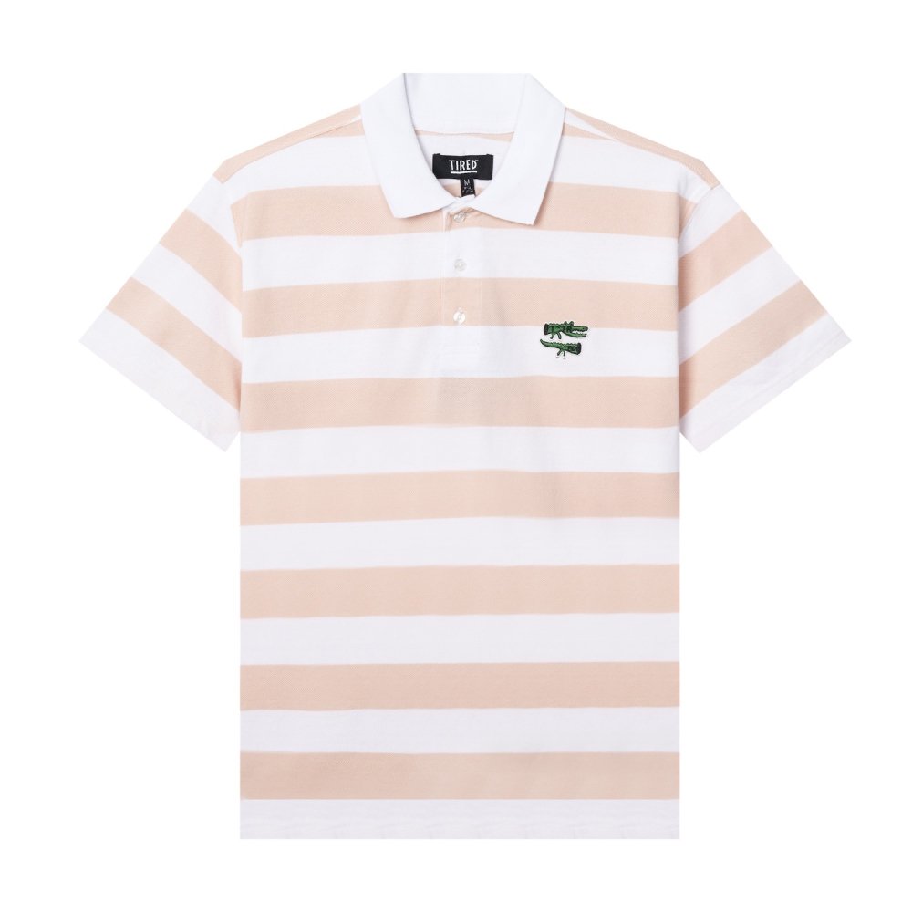 <img class='new_mark_img1' src='https://img.shop-pro.jp/img/new/icons8.gif' style='border:none;display:inline;margin:0px;padding:0px;width:auto;' />Tired タイレッド / THE GATOR STRIPED POLO